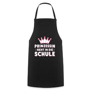 Kita Abgänger Prinzessin Schulstart Erstklässler - Kochschürze - Schwarz - Vorne - AI Model Male 185 dark (185cm)