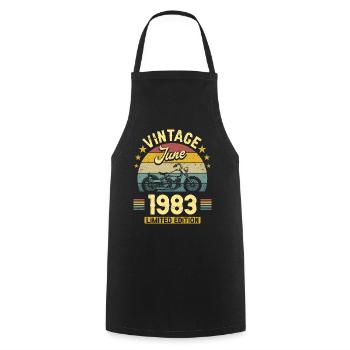 Biker party June 1983 40 years anniversary - Cooking Apron - black - Front - AI Model Male 185 dark (185cm)