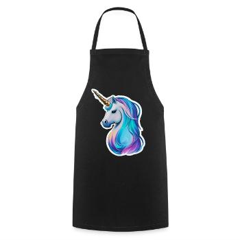 Magisches Einhorn eine zauberhafte Welt für Kinder - Kochschürze - Schwarz - Vorne - AI Model Male 185 dark (185cm)