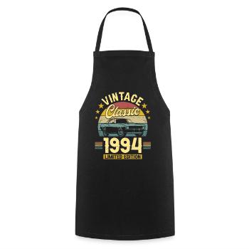Vintage Car Year 1994 30 Years Anniversary - Cooking Apron - black - Front - AI Model Male 185 dark (185cm)
