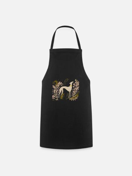 lévrier lumineux en automne - Tablier de cuisine - noir