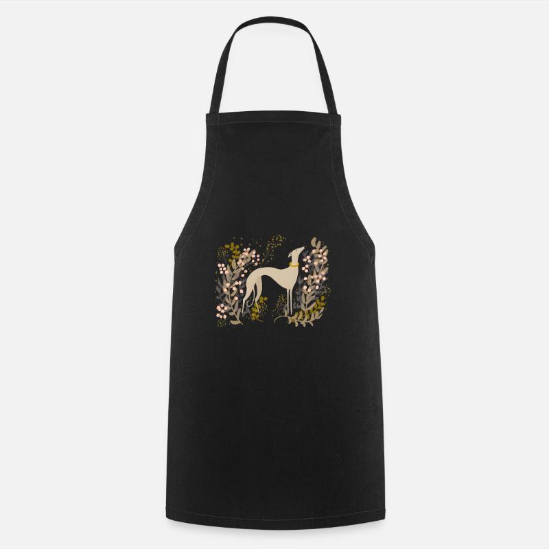 lévrier lumineux en automne - Tablier de cuisine - noir