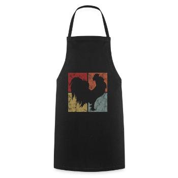 Poule poulets poulets - Tablier de cuisine - noir - Devant - AI Model Male 185 dark (185cm)