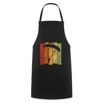 Skydiving parachute skydiver - Cooking Apron - black - Front - AI Model Male 185 dark (185cm)