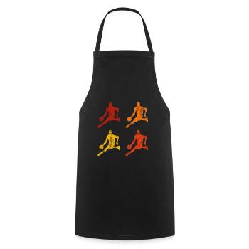 Basket-ball basket-ball basketteur rétro - Tablier de cuisine - noir - Devant - AI Model Male 185 dark (185cm)