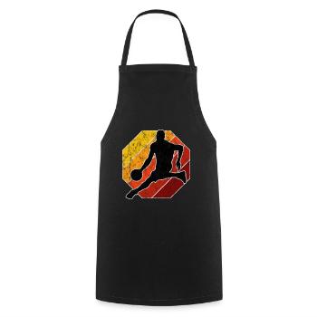 Basket-ball basket-ball basketteur rétro - Tablier de cuisine - noir - Devant - AI Model Male 185 dark (185cm)