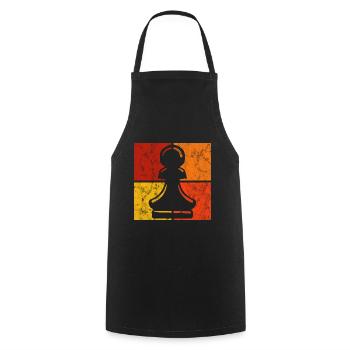 Jeu d’échecs rétro jeu d’échecs jeu d’échecs - Tablier de cuisine - noir - Devant - AI Model Male 185 dark (185cm)
