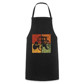 Tracteurs ferme trecker tracteur tracteur tracteur rétro - Tablier de cuisine - noir - Devant - AI Model Male 185 dark (185cm)