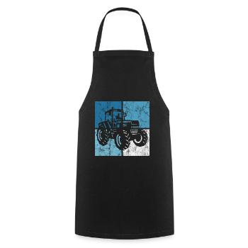 Tractors Tractors Farmer Tractor Retro Farm - Cooking Apron - black - Front - AI Model Male 185 dark (185cm)