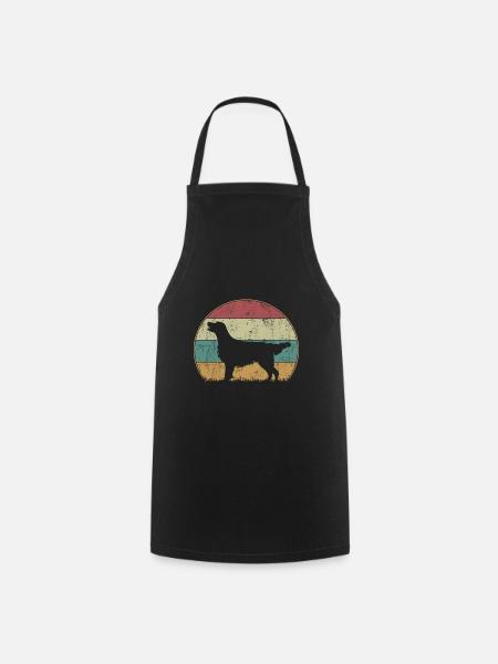 Flat coated Retriever Retro Vintage - Kochschürze - Schwarz