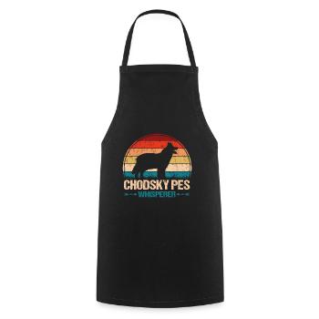 Chodsky Pes Bohemian Shepherd Whisperer - Cooking Apron - black - Front - AI Model Male 185 dark (185cm)