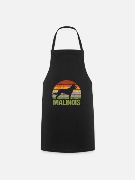 Malinois Chien de Berger Belge Vintage - Tablier de cuisine - noir