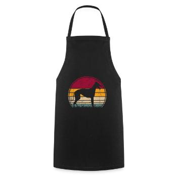 Galgo Espanol Espagne Chien Rétro Vintage Cadeau - Tablier de cuisine - noir - Devant - AI Model Male 185 dark (185cm)