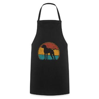 Hongrois Magyar Vizsla Chien Vinage Rétro - Tablier de cuisine - noir - Devant - AI Model Male 185 dark (185cm)