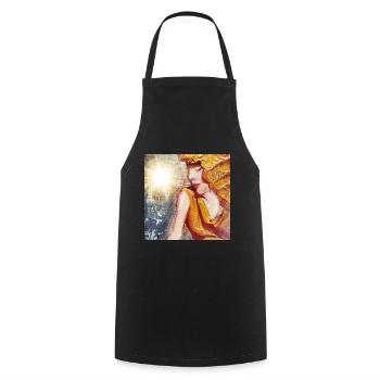Woman in the sun - Cooking Apron - black - Front - AI Model Male 185 dark (185cm)