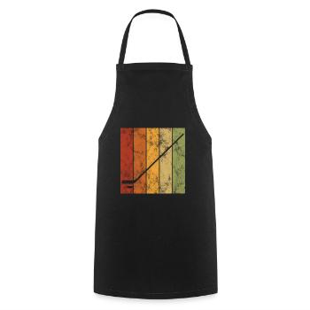 Ice Hockey Ice Hockey Retro Skates Puck Ice - Cooking Apron - black - Front - AI Model Male 185 dark (185cm)