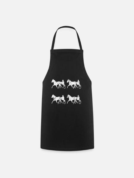 Trotteur trotter dans un style rétro ou vintage - Tablier de cuisine - noir