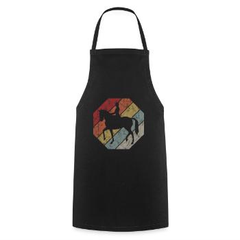 Dressage Dressage Rider Riding Horse - Cooking Apron - black - Front - AI Model Male 185 dark (185cm)