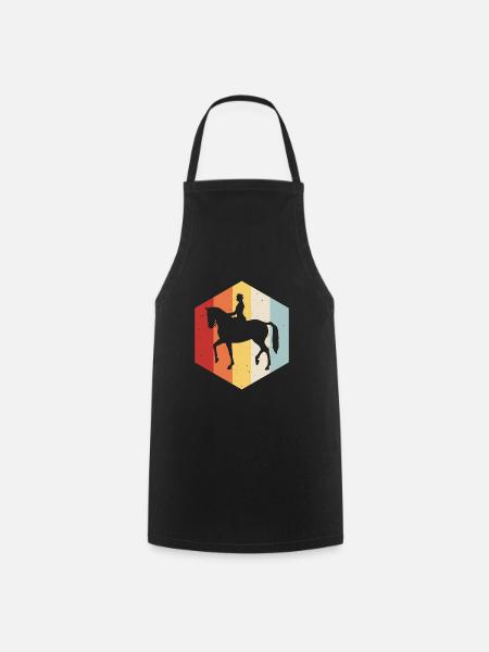Dressage Cavalier de dressage Cheval d’équitation - Tablier de cuisine - noir