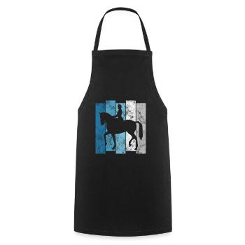 Dressage Dressage Rider Riding Horse - Cooking Apron - black - Front - AI Model Male 185 dark (185cm)