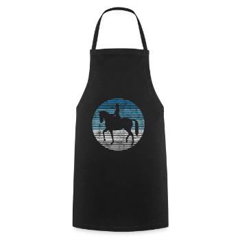 Dressur Dressurreiten Dressurreiter Reiten Pferd - Kochschürze - Schwarz - Vorne - AI Model Male 185 dark (185cm)