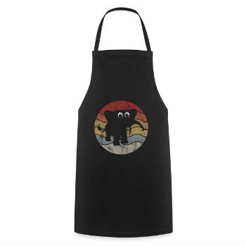 Eléphant éléphant pour enfants - Tablier de cuisine - noir - Devant - AI Model Male 185 dark (185cm)