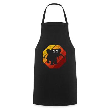 Eléphant éléphant pour enfants - Tablier de cuisine - noir - Devant - AI Model Male 185 dark (185cm)