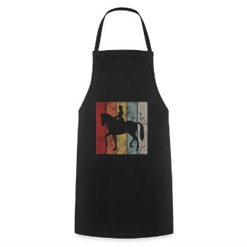 Dressage Dressage Dressage Rider Riding Horse - Cooking Apron - black - Front - AI Model Male 185 dark (185cm)