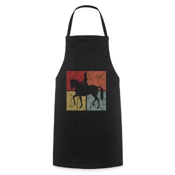 Dressage Cavalier de dressage Cheval d’équitation - Tablier de cuisine - noir - Devant - AI Model Male 185 dark (185cm)