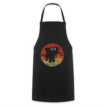 Eléphant éléphant pour enfants - Tablier de cuisine - noir - Devant - AI Model Male 185 dark (185cm)