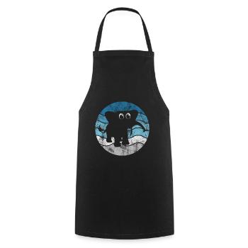 Éléphant Éléphant pour enfants - Tablier de cuisine - noir - Devant - AI Model Male 185 dark (185cm)
