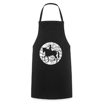 Dressage Dressage Rider Riding Horse - Cooking Apron - black - Front - AI Model Male 185 dark (185cm)