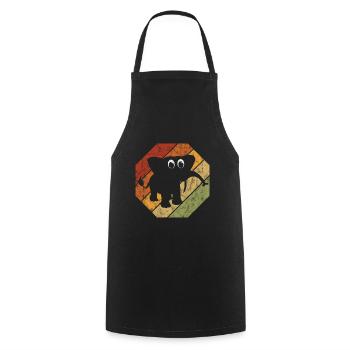 Eléphant éléphant pour enfants - Tablier de cuisine - noir - Devant - AI Model Male 185 dark (185cm)