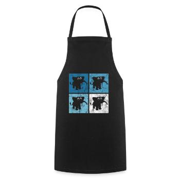Eléphant éléphant pour enfants - Tablier de cuisine - noir - Devant - AI Model Male 185 dark (185cm)
