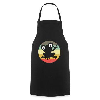 Frog Frogs Gift for Kids Funny Funny - Cooking Apron - black - Front - AI Model Male 185 dark (185cm)