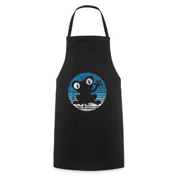 Frog Frogs Gift for Kids Funny Funny - Cooking Apron - black - Front - AI Model Male 185 dark (185cm)