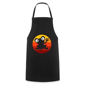 Frosch Frösche Geschenk für Kinder Lustig Witzig - Kochschürze - Schwarz - Vorne - AI Model Male 185 dark (185cm)