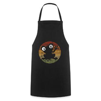Frog Frogs Gift for Kids Funny Funny - Cooking Apron - black - Front - AI Model Male 185 dark (185cm)