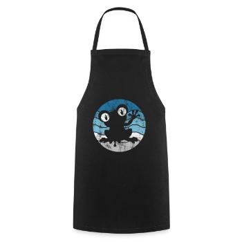 Frosch Frösche Geschenk für Kinder Lustig Witzig - Kochschürze - Schwarz - Vorne - AI Model Male 185 dark (185cm)
