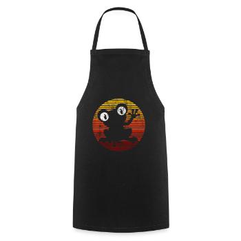 Frosch Frösche Geschenk für Kinder Lustig Witzig - Kochschürze - Schwarz - Vorne - AI Model Male 185 dark (185cm)