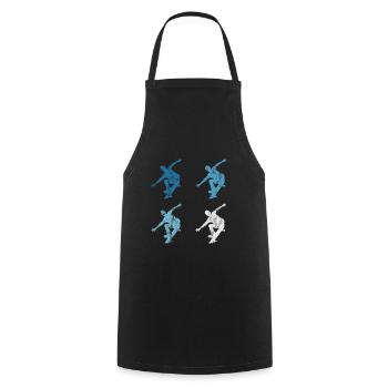 Skateboarder Skateboard Skater Skate Skateing - Cooking Apron - black - Front - AI Model Male 185 dark (185cm)