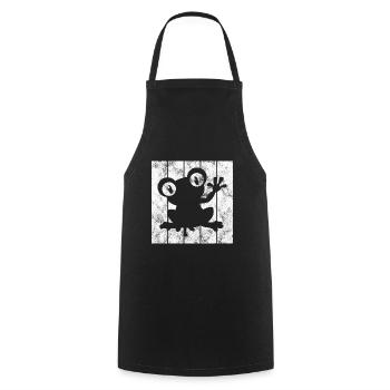 Frog Frogs Gift for Kids Funny Funny - Cooking Apron - black - Front - AI Model Male 185 dark (185cm)