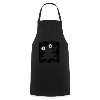 Frosch Frösche Geschenk für Kinder Lustig Witzig - Kochschürze - Schwarz - Vorne - AI Model Male 185 dark (185cm)