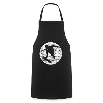 Skateboarder Skateboard Skater Skate Skateing - Cooking Apron - black - Front - AI Model Male 185 dark (185cm)