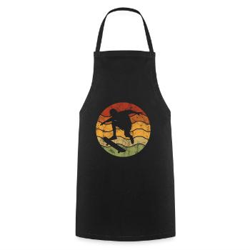 Skateboarder Skateboard Skater Skate Skateing - Cooking Apron - black - Front - AI Model Male 185 dark (185cm)