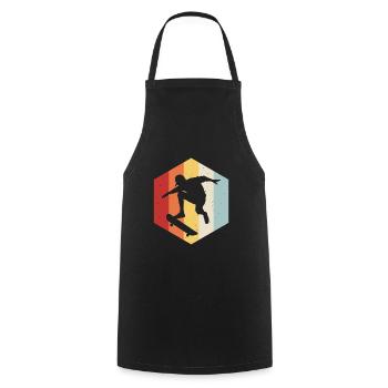 Skateboarder Skateboard Skater Skate Skateing - Cooking Apron - black - Front - AI Model Male 185 dark (185cm)