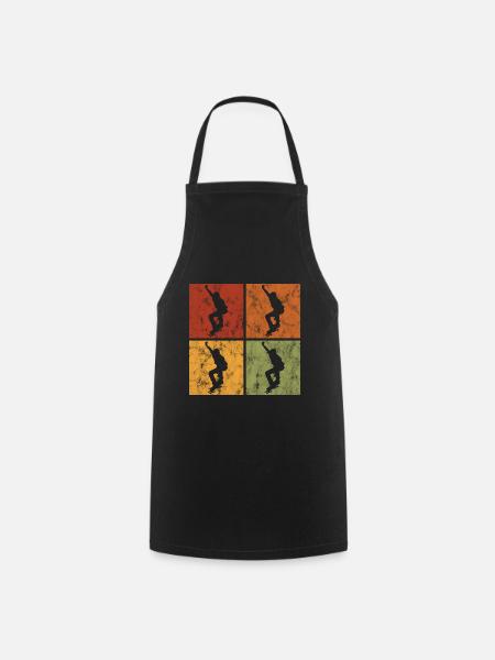 Skateboard Skateboarder Skater Skate Skateing - Cooking Apron - black