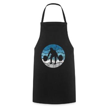 Musculation Musculation GYM Fitnessstudio Retro - Tablier de cuisine - noir - Devant - AI Model Male 185 dark (185cm)
