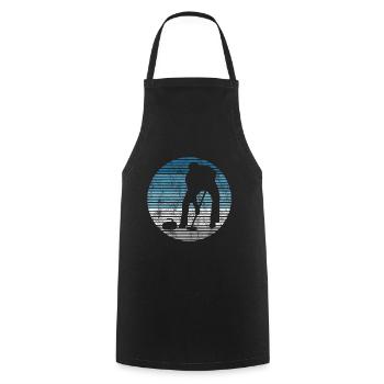 Curling sur glace Curling Retro Cadeau - Tablier de cuisine - noir - Devant - AI Model Male 185 dark (185cm)