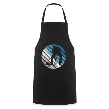 Curling sur glace Curling Retro Cadeau - Tablier de cuisine - noir - Devant - AI Model Male 185 dark (185cm)